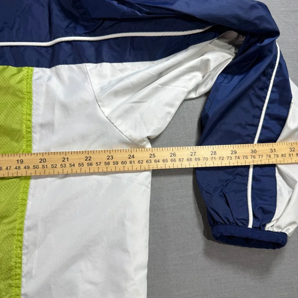 Nike Windbreaker Jacket Large L(12-14)‎ Navy Green White Excellent Zip Up Retro